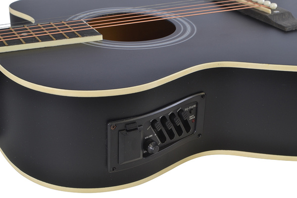 Electro Acoustic Guitar Matt Black Finish  40” Cutaway Dreadnought by Sotendo